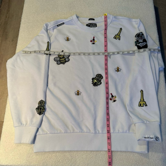 Men's Cote De Nuits White Sweatshirt 2XL - Picture 5 of 6